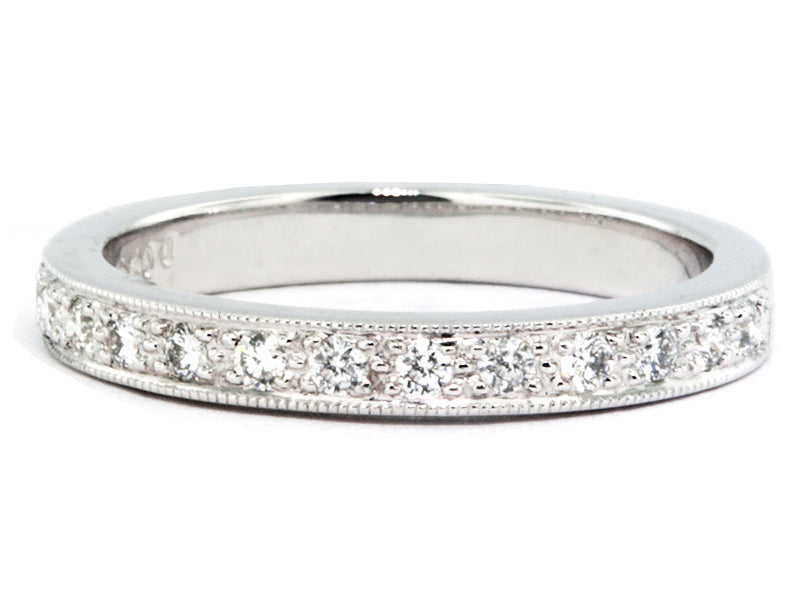 Platinum Pavé-Style Diamond Wedding Band