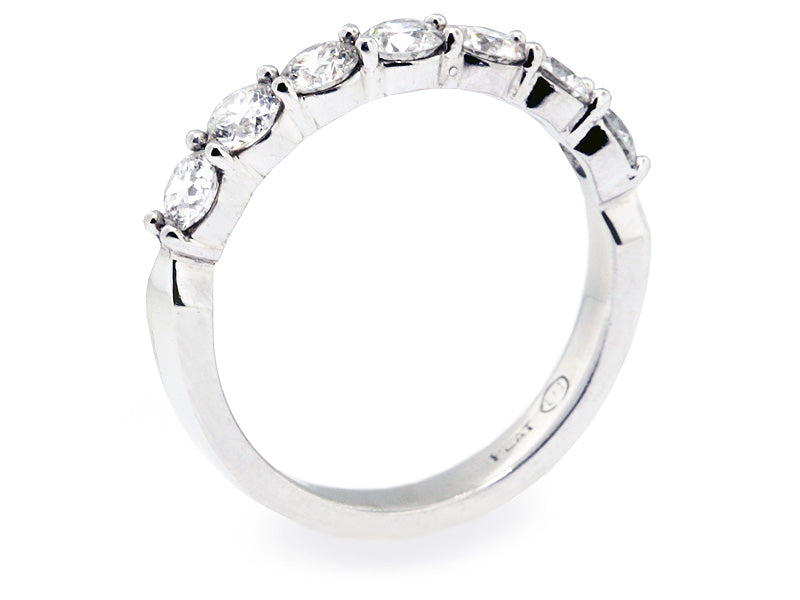 Platinum Shared-Prong Diamond Wedding Band