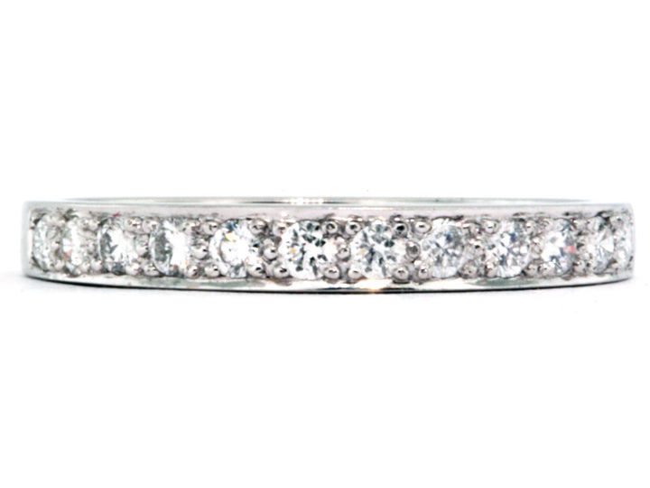 Platinum Pavé-Set Diamond Wedding Band