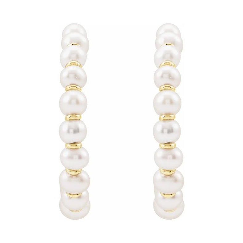 Pearl Hoop Earrings