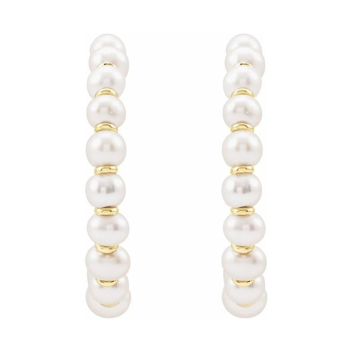Pearl Hoop Earrings