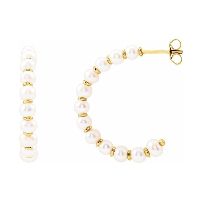 Pearl Hoop Earrings