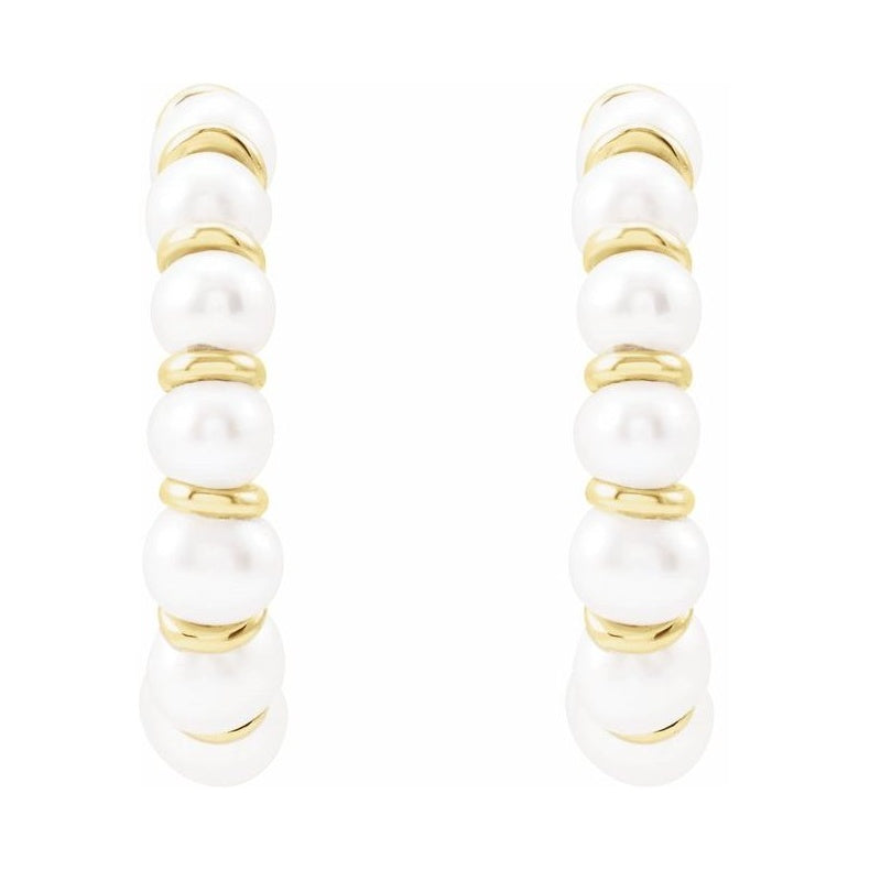 Pearl Hoop Earrings