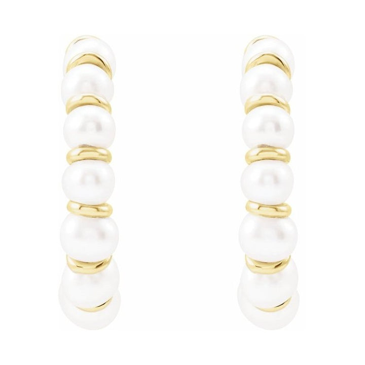 Pearl Hoop Earrings