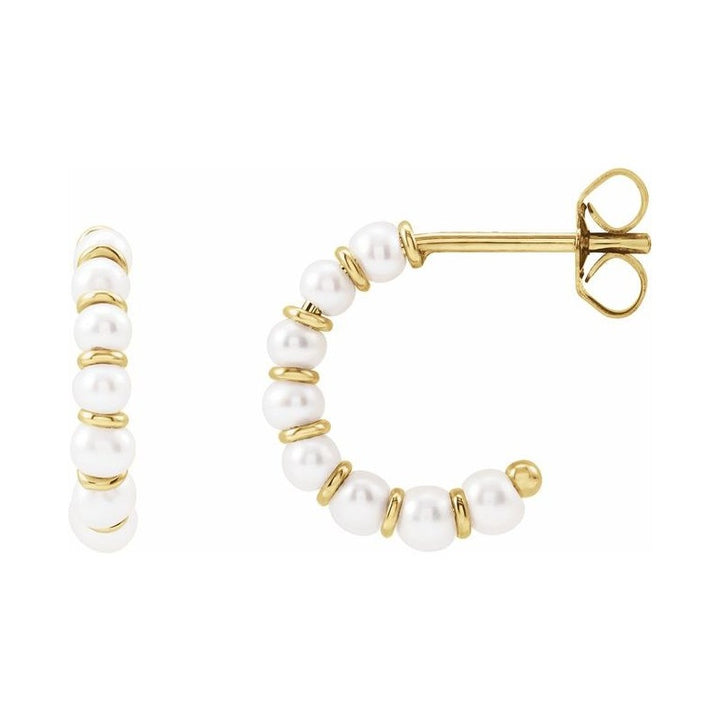 Pearl Hoop Earrings