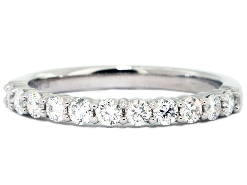 Platinum Shared-Prong Diamond Wedding Band