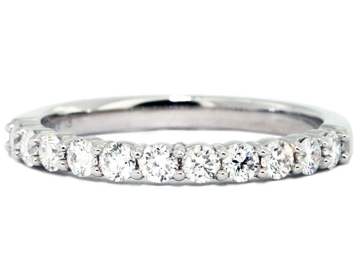 Platinum Shared-Prong Diamond Wedding Band