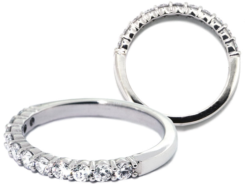 Platinum Shared-Prong Diamond Wedding Band