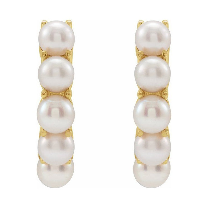 Pearl Huggie Earrings