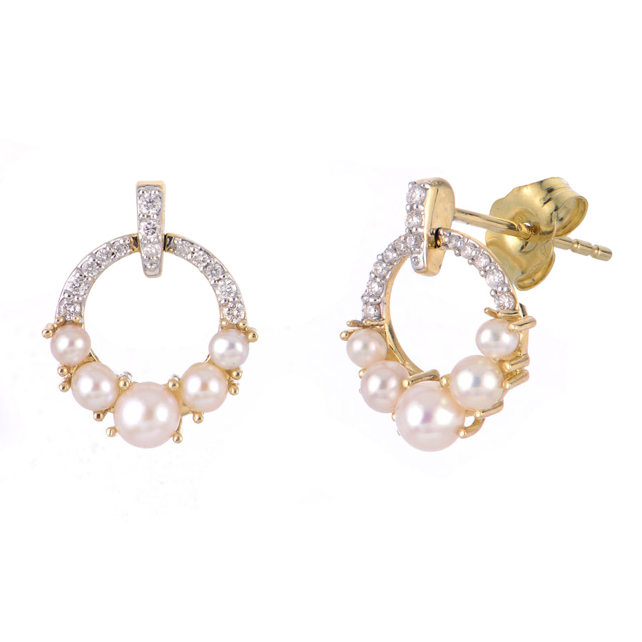 14KT Yellow Gold Freshwater Pearl Earring
