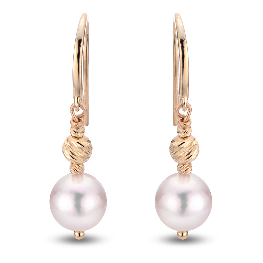 14KT Yellow Gold Akoya Pearl Earring