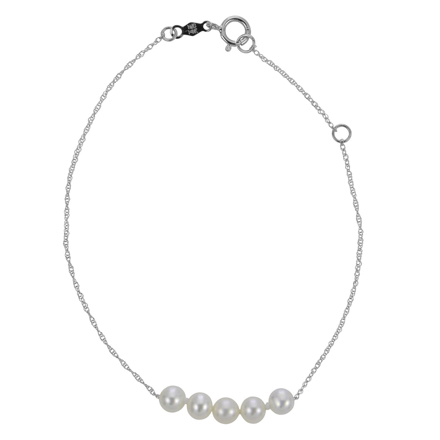 14KT White Gold Freshwater Pearl Bracelet