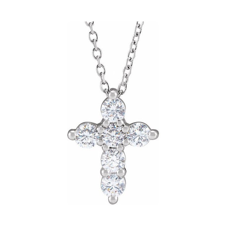 Lab-Grown Diamond Cross Necklace