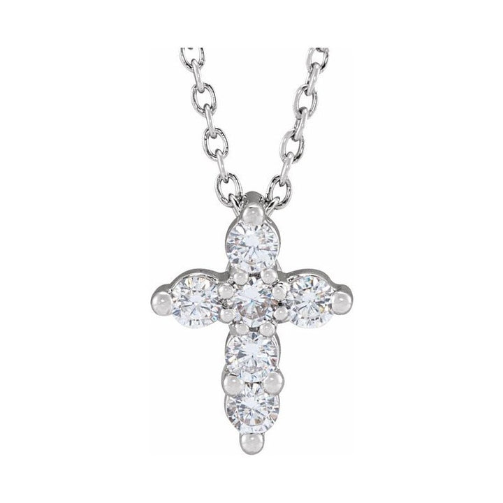 Lab-Grown Diamond Cross Necklace