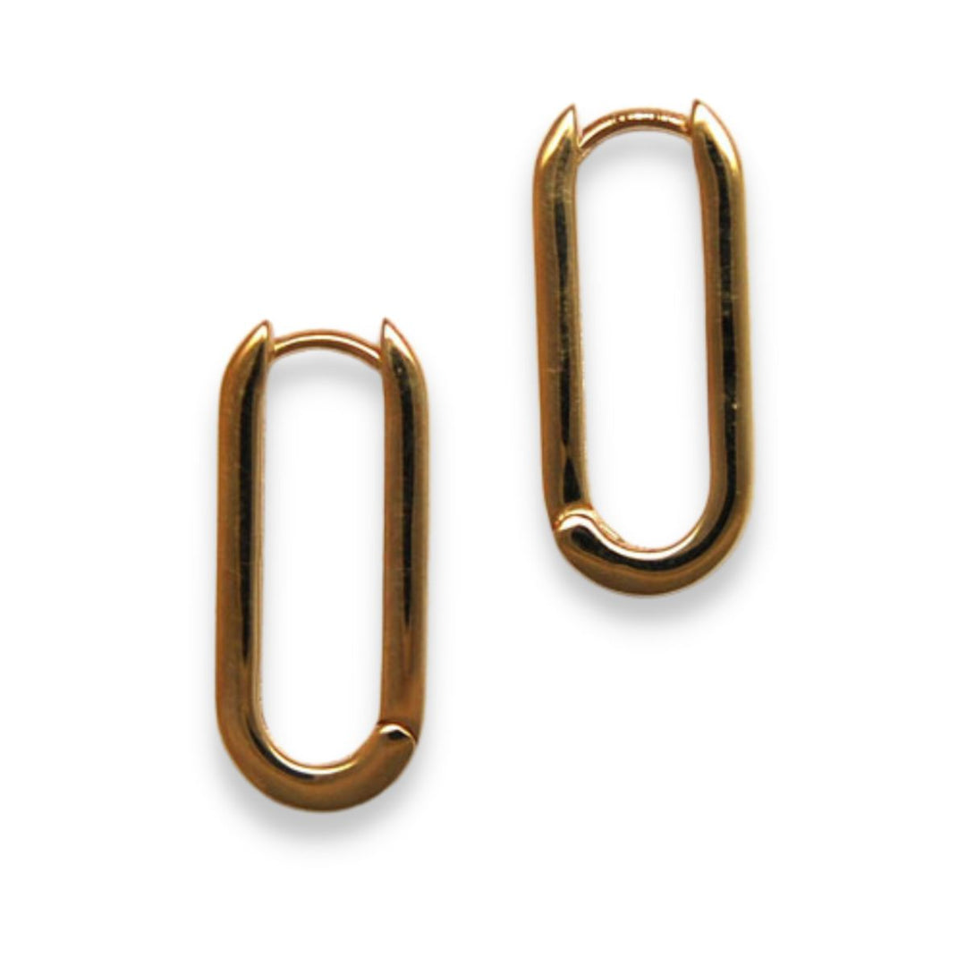 14K PAPERCLIP   Earrings  2.5mm X 25