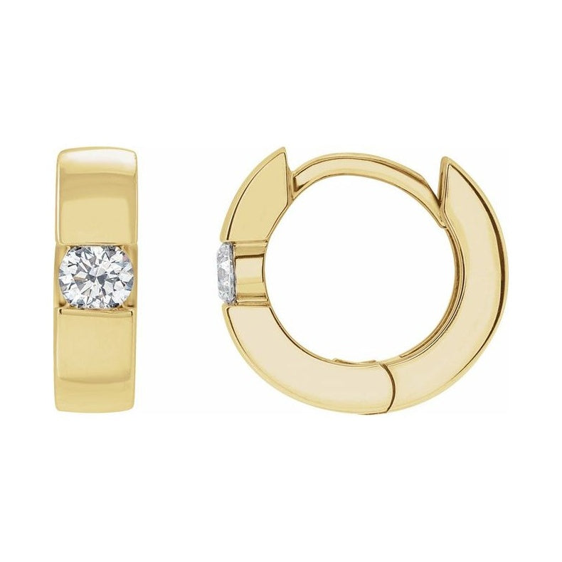 Accented Huggie Hoop Earrings