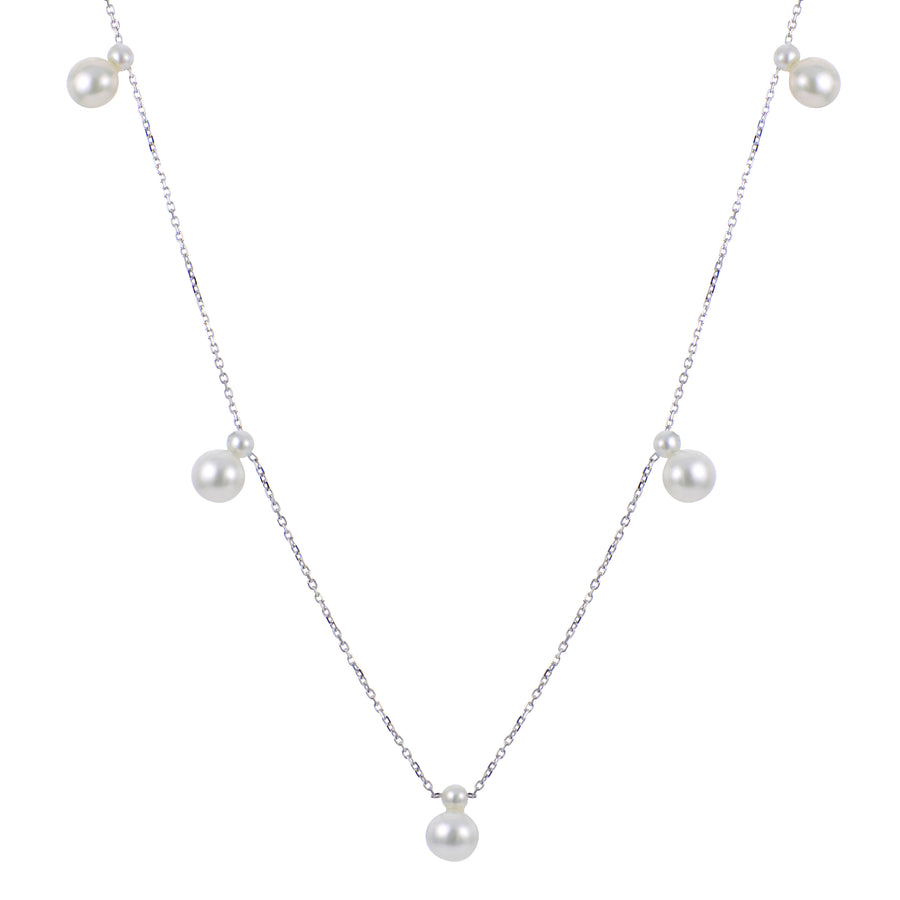 14KT White Gold Freshwater Pearl Necklace