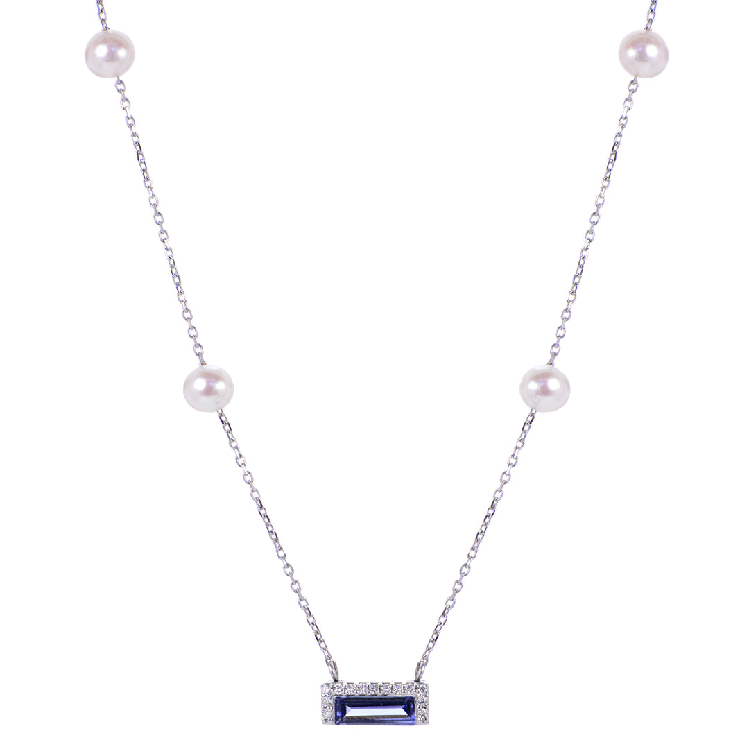 14KT White Gold Freshwater Pearl Necklace