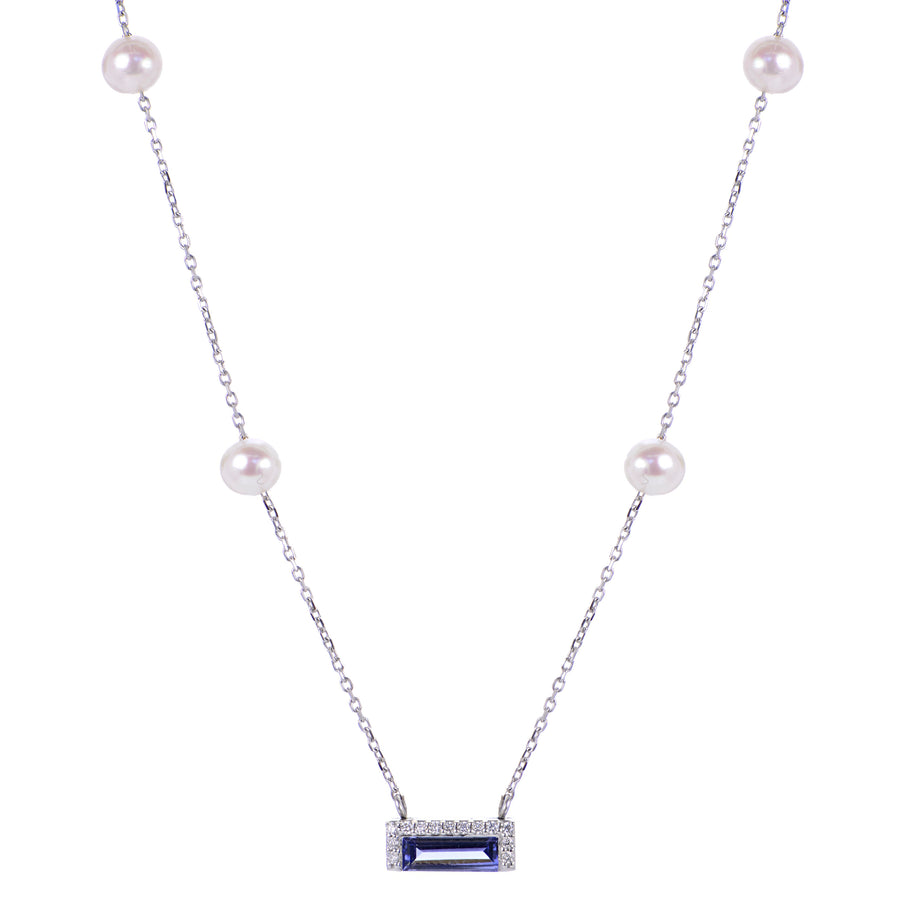 14KT White Gold Freshwater Pearl Necklace