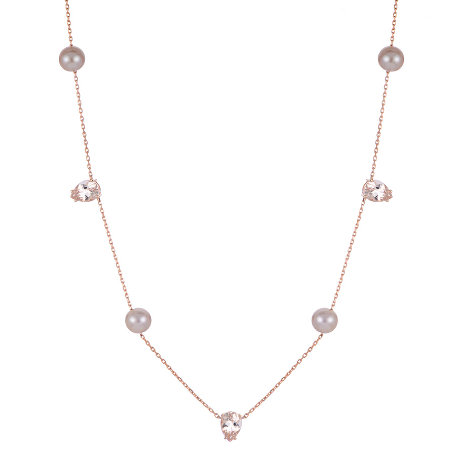 14KT Rose Gold Freshwater Pearl Necklace