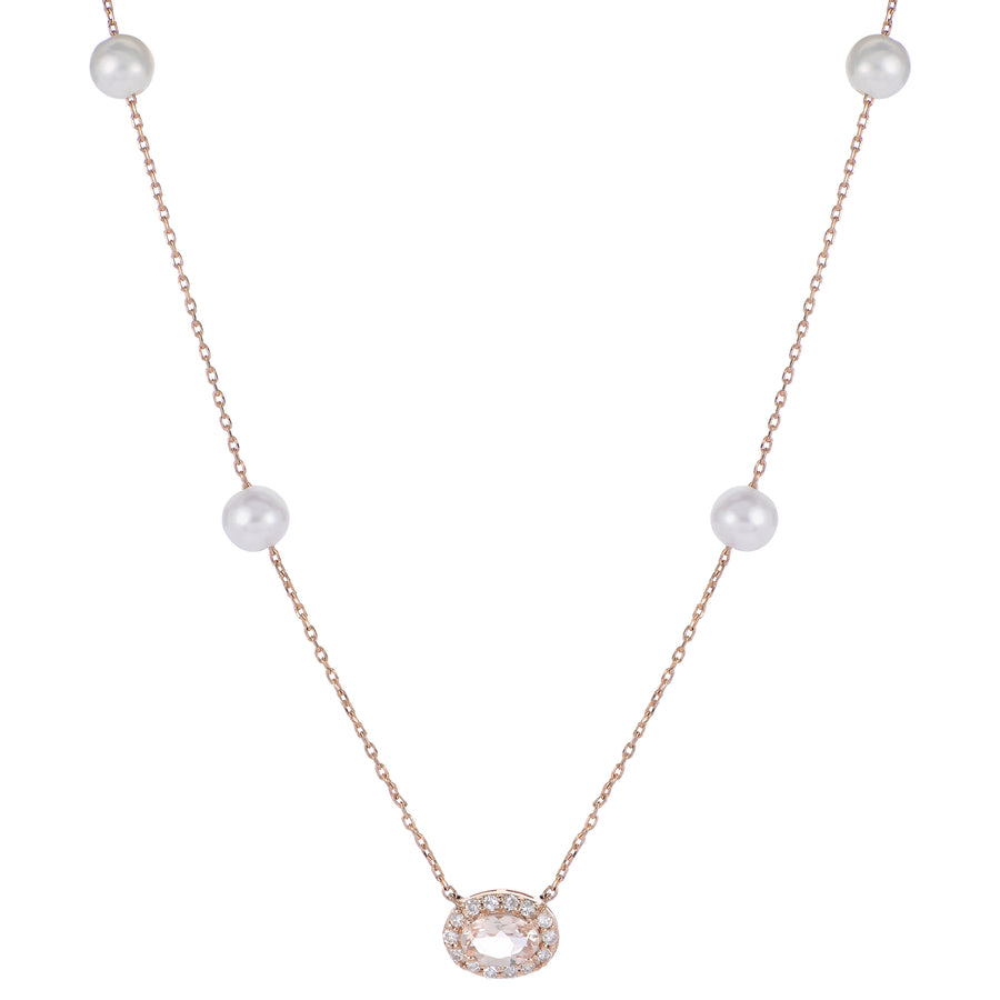 14KT Rose Gold Freshwater Pearl Necklace