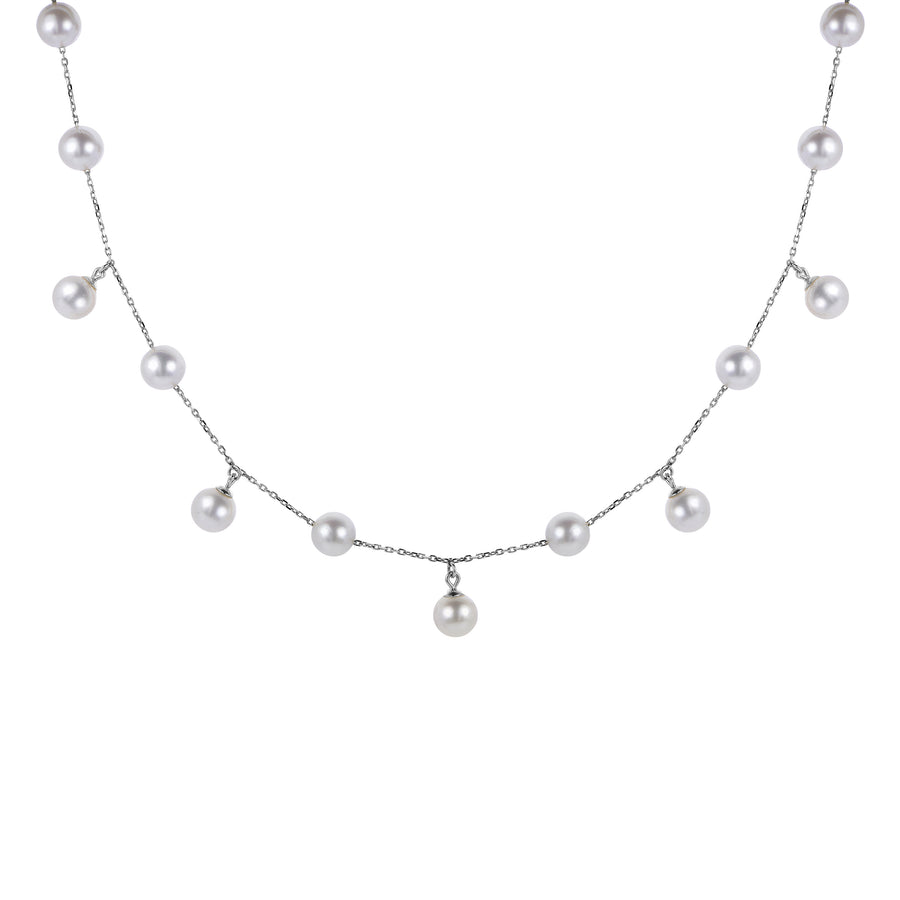 14KT White Gold Freshwater Pearl Necklace