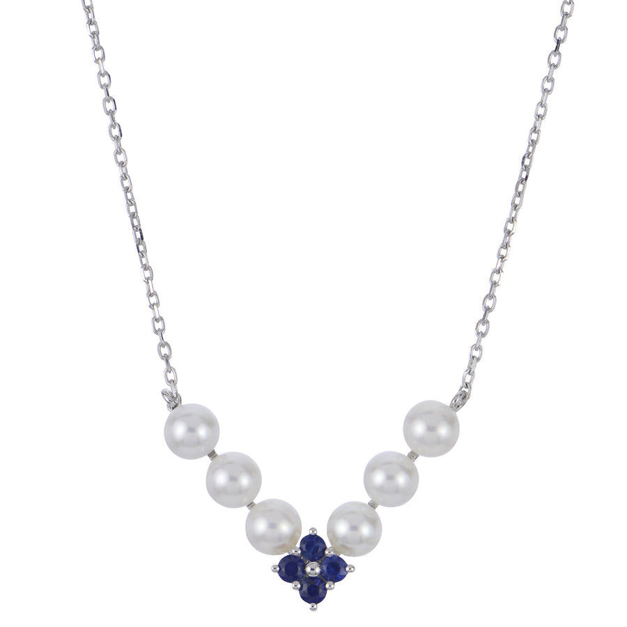 14KT White Gold Freshwater Pearl Necklace