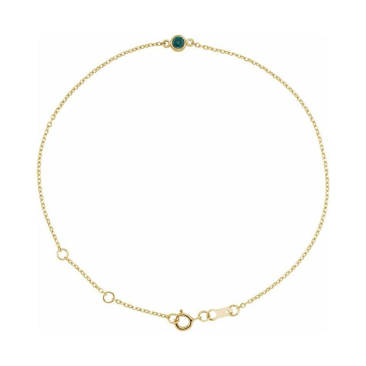 Bezel-Set Link Bracelet