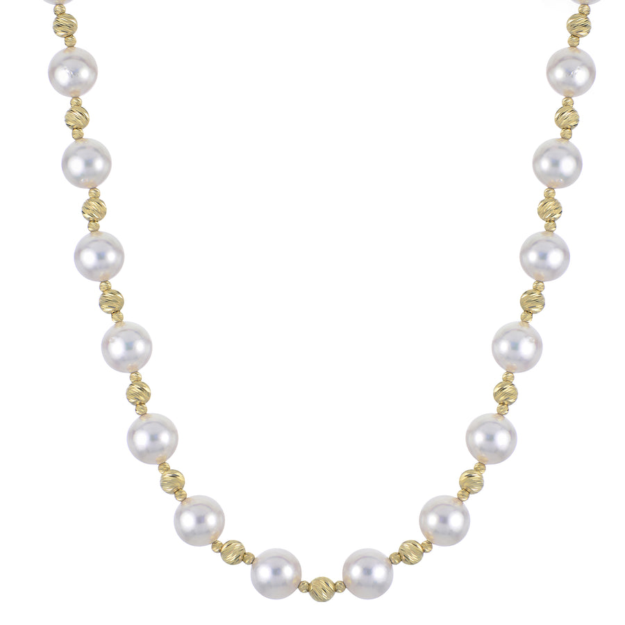 14KT Yellow Gold Akoya Pearl Necklace