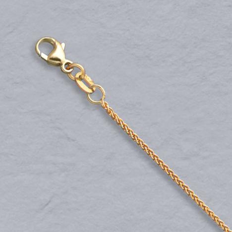 18 Karat Yellow Gold 18 Inch Spiga Chain