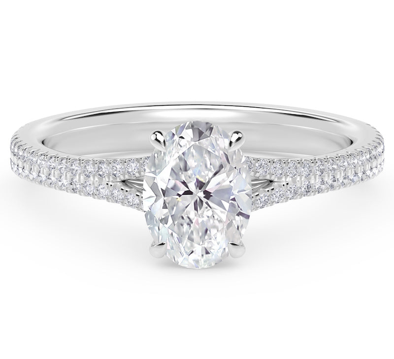 Split-Shank 0.22 Carat Diamond Platinum Engagement Setting