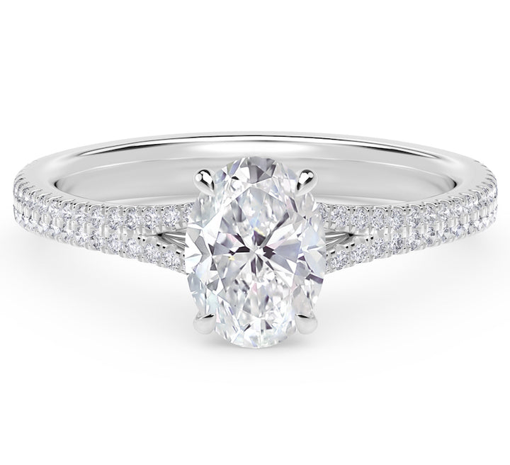 Split-Shank 0.22 Carat Diamond Platinum Engagement Setting