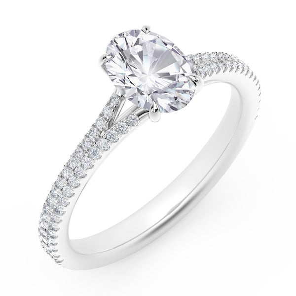 Split-Shank 0.22 Carat Diamond Platinum Engagement Setting