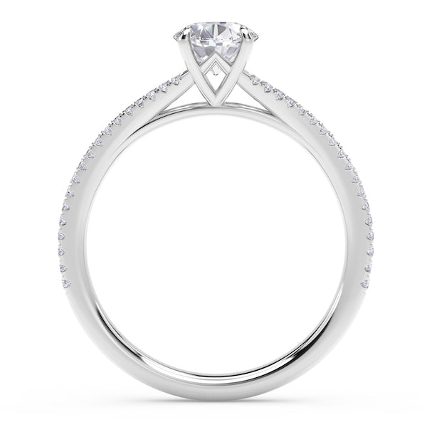 Split-Shank 0.22 Carat Diamond Platinum Engagement Setting