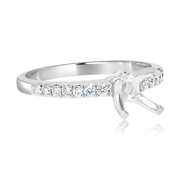 Classic 0.20 Carat Diamond Platinum Four-Prong Engagement Setting