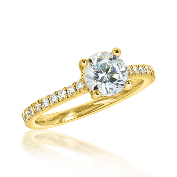 Luna 18kt Yellow Diamond Ring 34d=.39ct