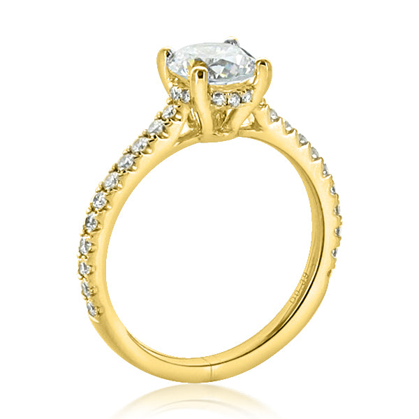 Luna 18kt Yellow Diamond Ring 34d=.39ct