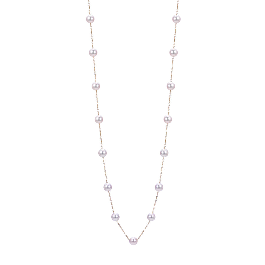 14KT Yellow Gold Akoya Pearl Necklace