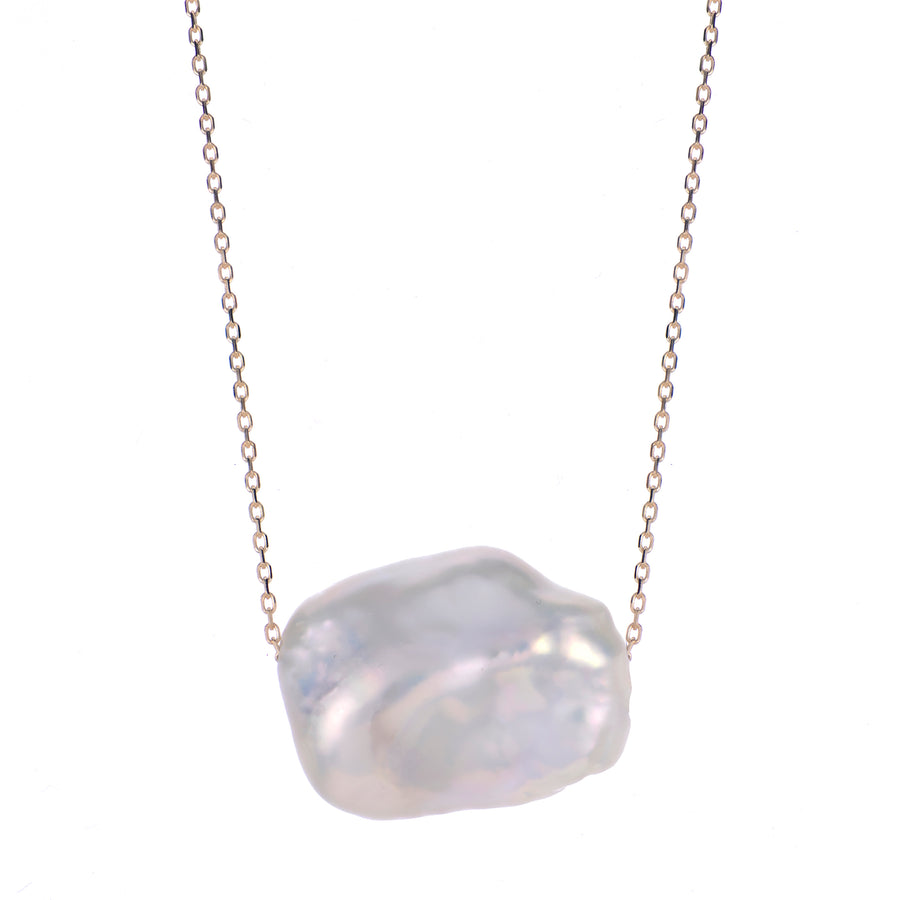 14KT Yellow Gold Freshwater Keshi Pearl Necklace