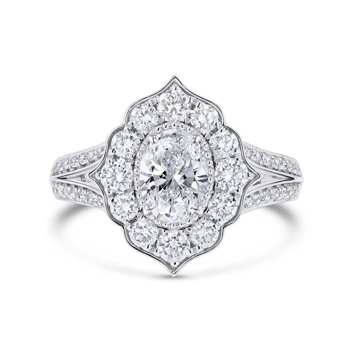 Milgrain Vintage 18KW Engagement Setting | Washington Diamond