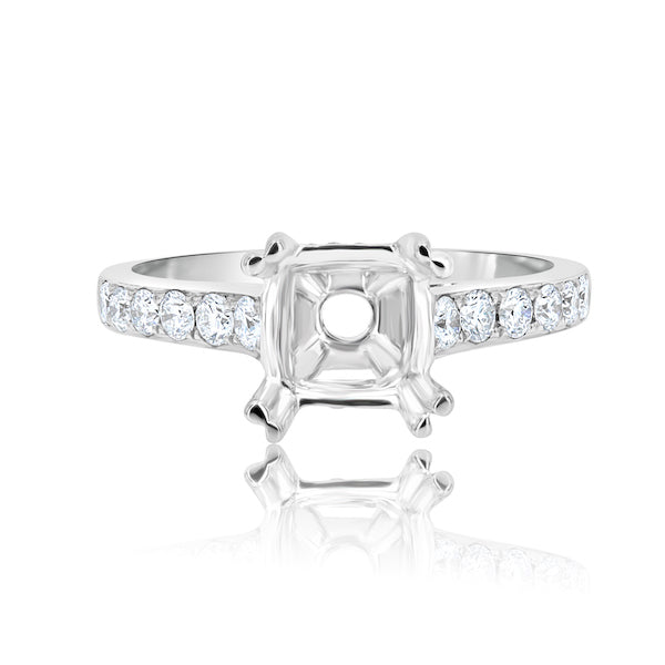 Split-Prong 0.44 Carat Diamond Platinum Engagement Setting