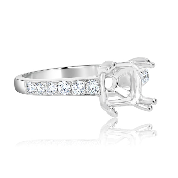 Split-Prong 0.44 Carat Diamond Platinum Engagement Setting