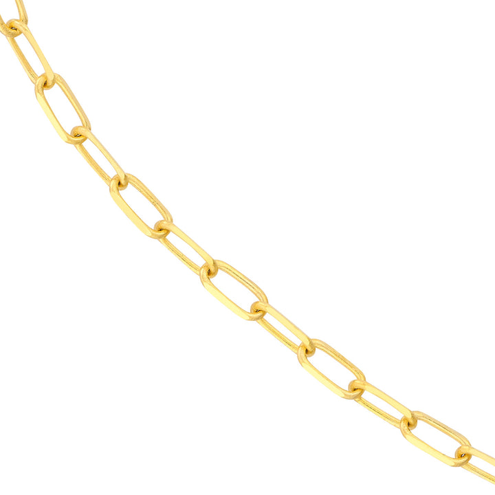 14K Yellow Gold 20" Diamond-Cut Paper Clip Chain