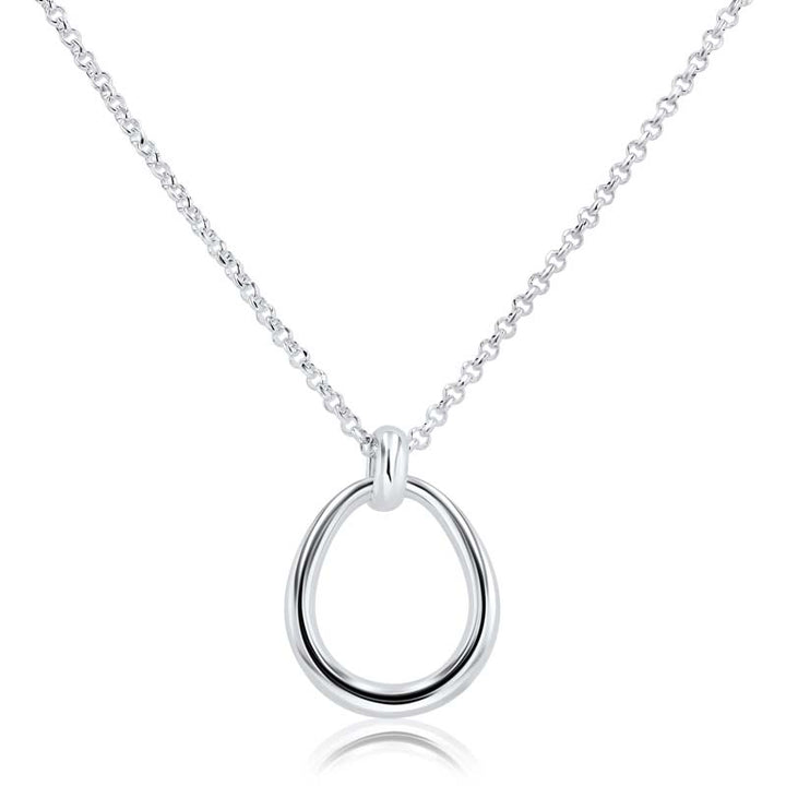 Open Pear-Shape Sterling Silver Pendant | Washington Diamond