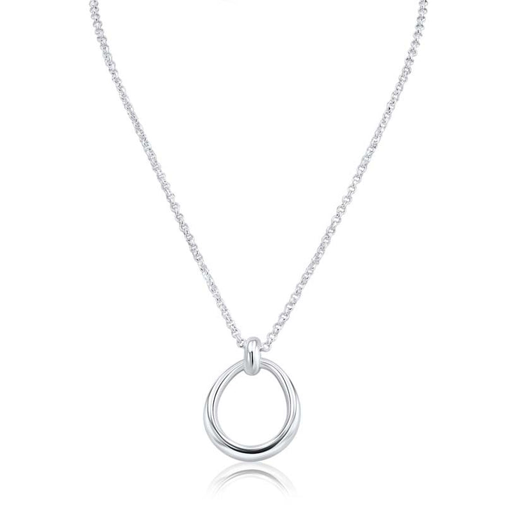 Open Pear-Shape Sterling Silver Pendant | Washington Diamond