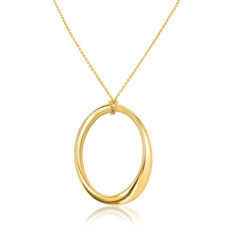 Beveled Oval Gold Vermeil Pendant | Washington Diamond