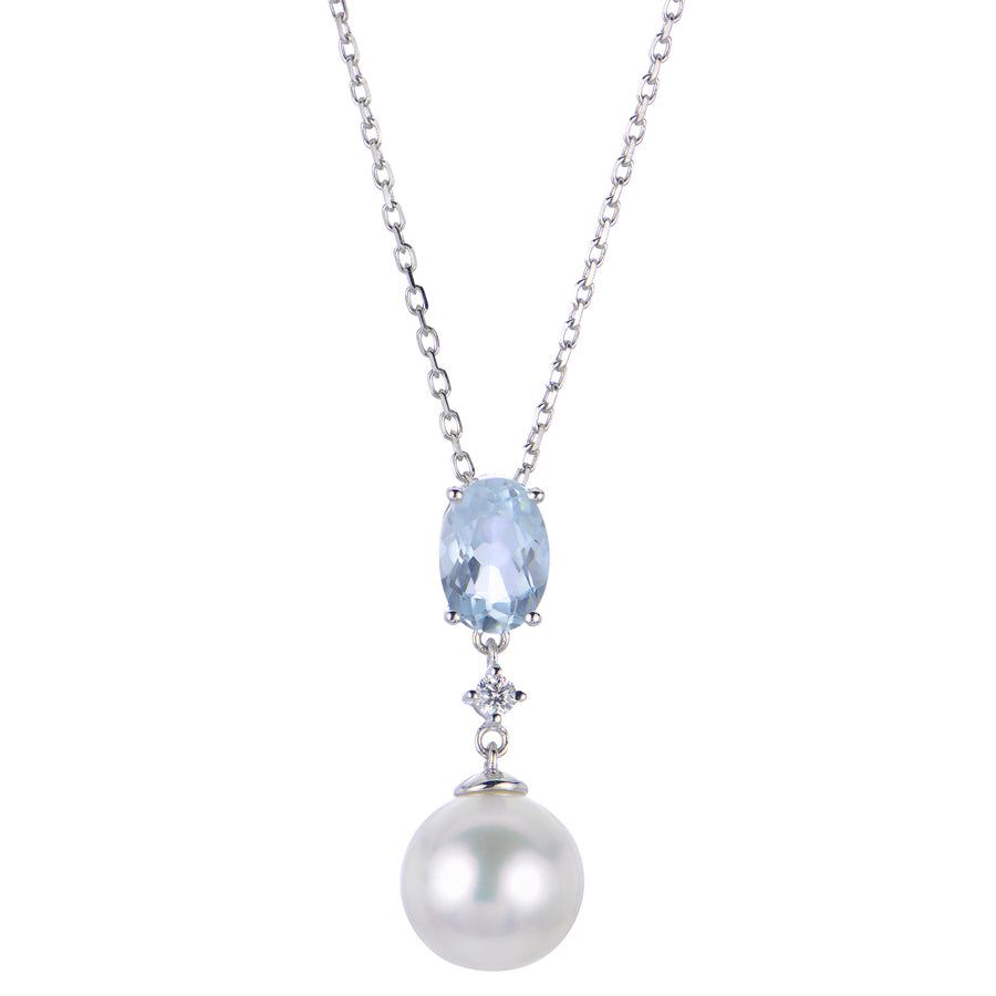 14KT White Gold Freshwater Pearl Pendant