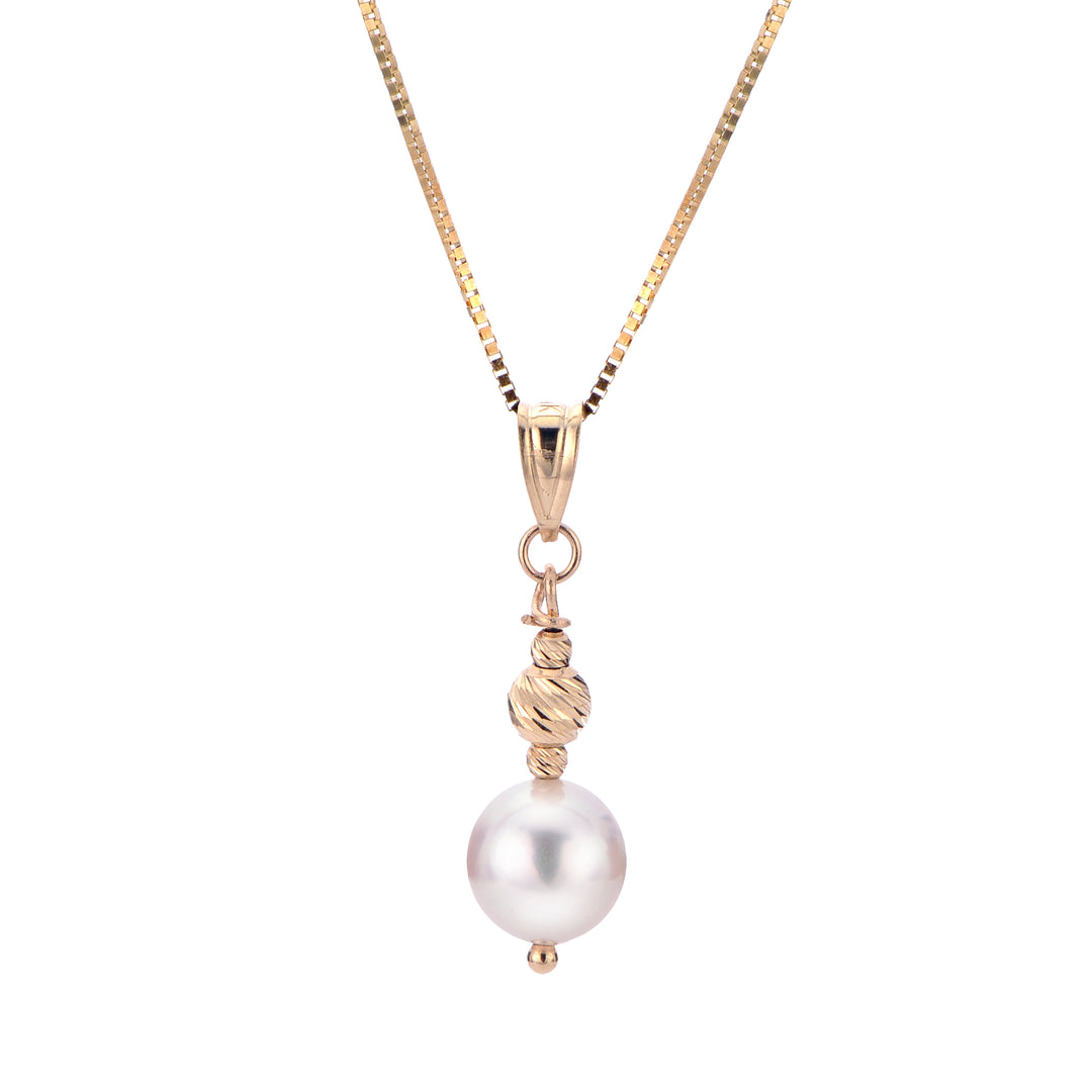 14KT Yellow Gold Akoya Pearl Pendant