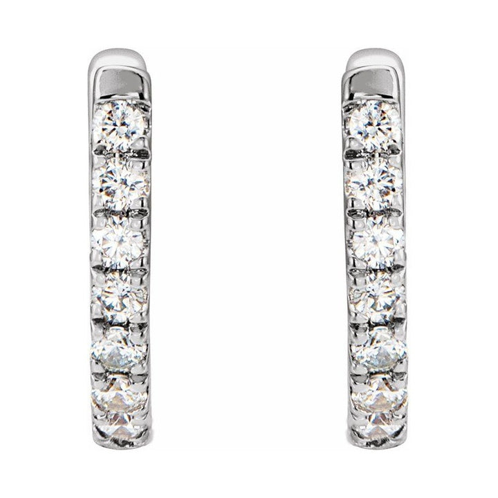 Accented U-Hoop Earrings