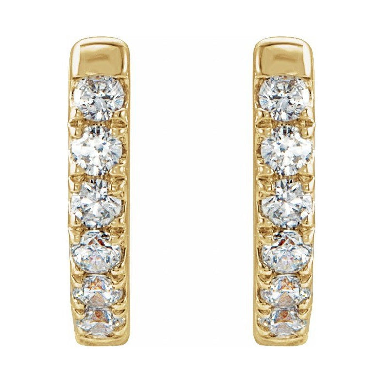 Accented U-Hoop Earrings